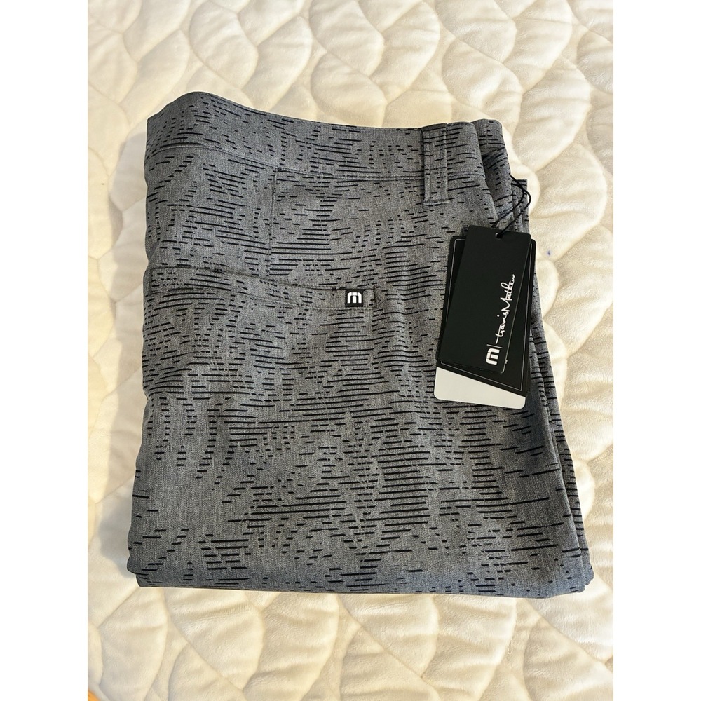 New Travis Matthew Hybrid Golf Shorts Men's 42W Gray Go Fish Stretch Swim Hiking
